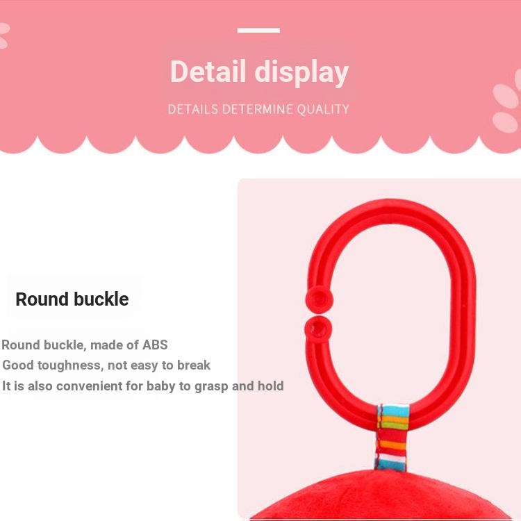 Quả Bóng Vải Mềm Màu Đỏ Dành Cho Bé Sơ Sinh 0-3 Tháng Tuổi