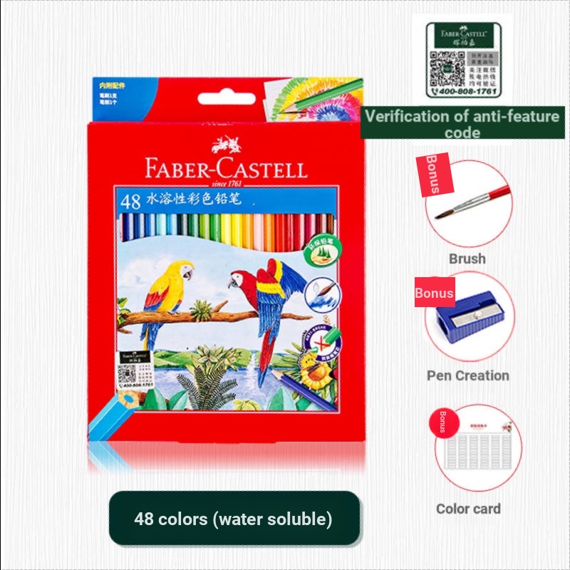 Đức Bút Chì Màu 48 Màu Tùy Chọn Với 72 Màu Tan Trong Nước Cho Người Mới Bắt Đầu