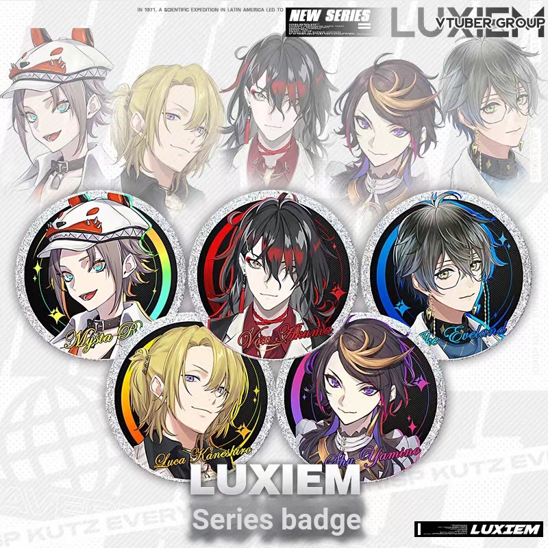 Luxiem Huy Hiệu Cài Áo Hình Cầu Vồng Câu Lạc Bộ Bóng Đá vox Mike luca shu mysta five-person