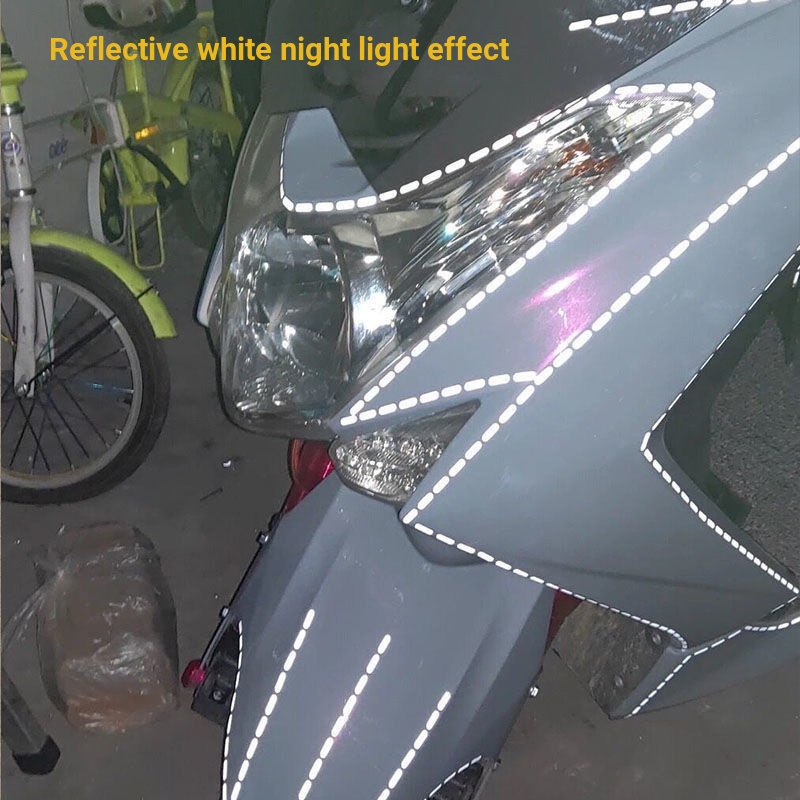 Miếng Dán Đường Chỉ Chấm Phản Quang Chống Nước Trang Trí Thân Xe Hơi Xe Máy Điện