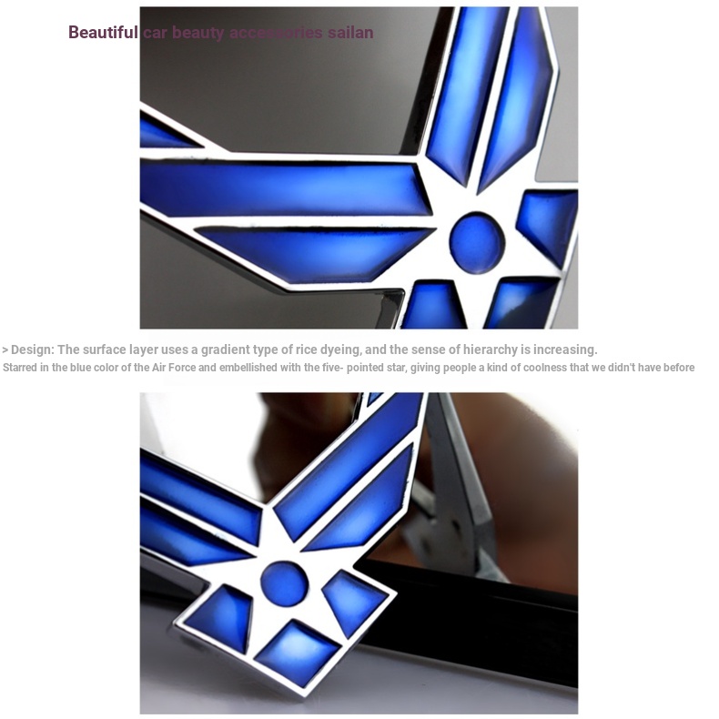 Miếng Dán Trang Trí Xe Hơi Bằng Kim Loại In logo us air force