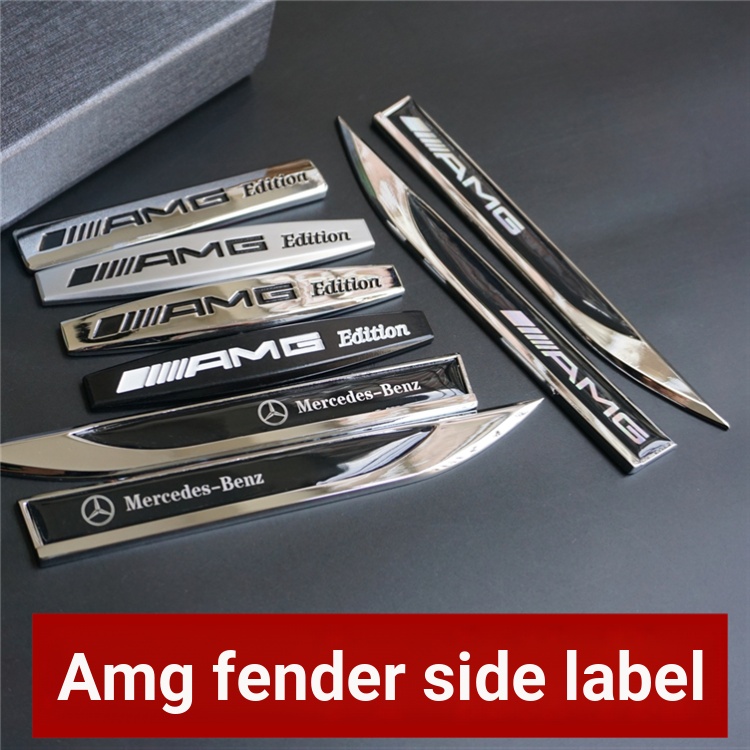 Miếng Dán Kim Loại Trang Trí Xe Hơi benz amg mercedes Phiên Bản Giới Hạn