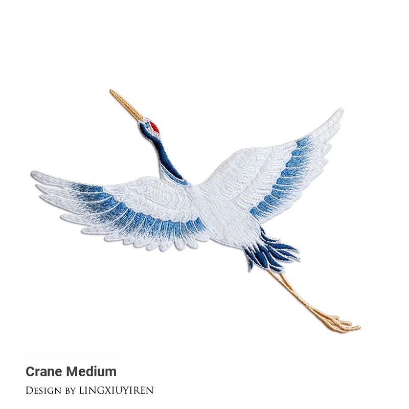 Miếng Dán Chính Hãng Thêu Họa Tiết Phong Cách Trung Hoa Không Keo Hai Hình Dạng Dùng Để Trang Trí Quần Áo