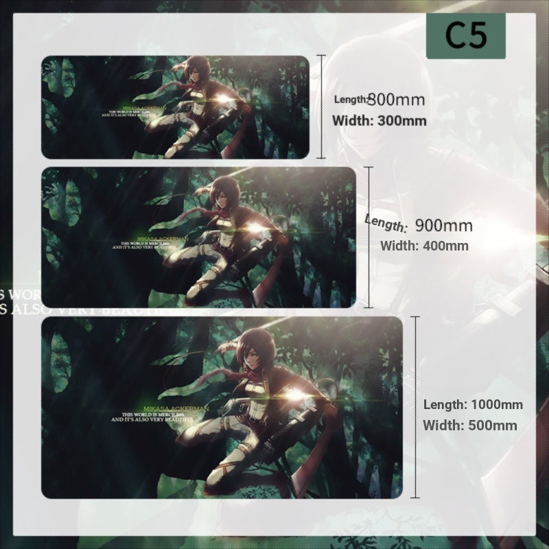 Miếng Lót Chuột Và Bàn Phím Chơi game In Hình attack on titan Sáng Tạo