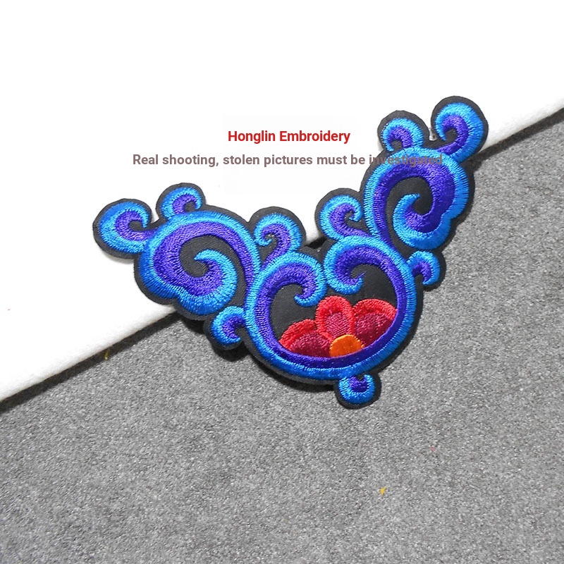 Miếng Vá Ủi Quần Áo Thêu Hình Đám Mây Phong Cách Dân Tộc honglin