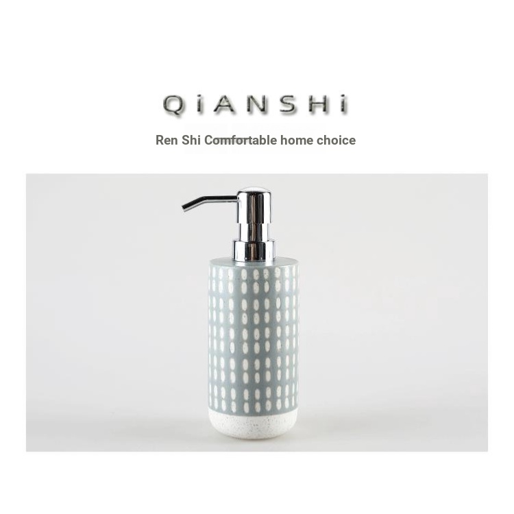 Bình Gốm Sứ Dạng Nhấn Đựng Nước Rửa Tay Trang Trí Phòng Tắm Mô Hình Sang Trọng