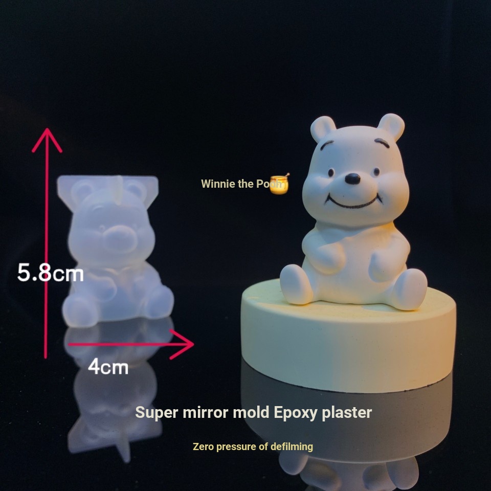 Hoạt Hình Khuôn Nhựa epoxy Hình Gấu pooh / Hà Mã / Chó Bull / Sư Tử Dễ Thương