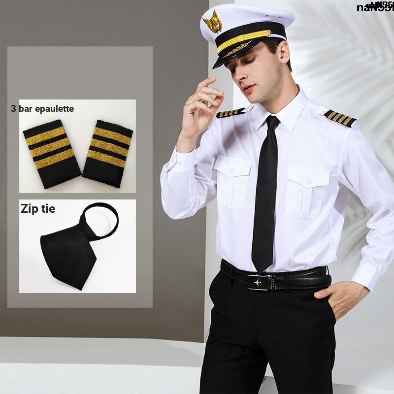 Áo Đồng Phục Phi Công% Hàng Không Ngắn Tay Cho Nam