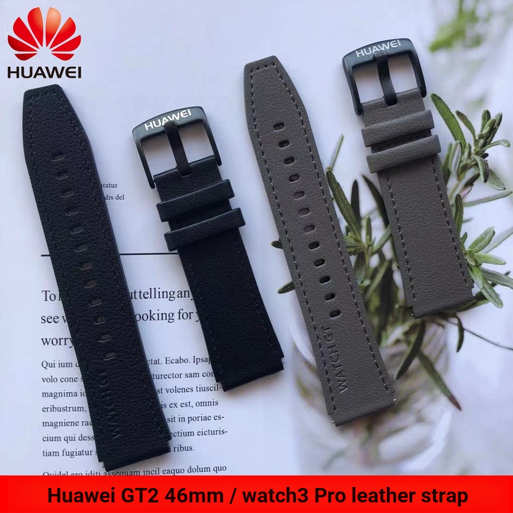 Phù Hợp Dây Đeo Bằng Da Thật 22mm 22mm Cho huawei gt2 / 3 / 4 46mm / gt3 / 2 pro