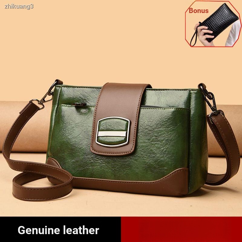 Túi Đeo Vai Bằng Da Thật Phong Cách retro Thời Trang 2023In Dành Cho Nữ Trung Niên