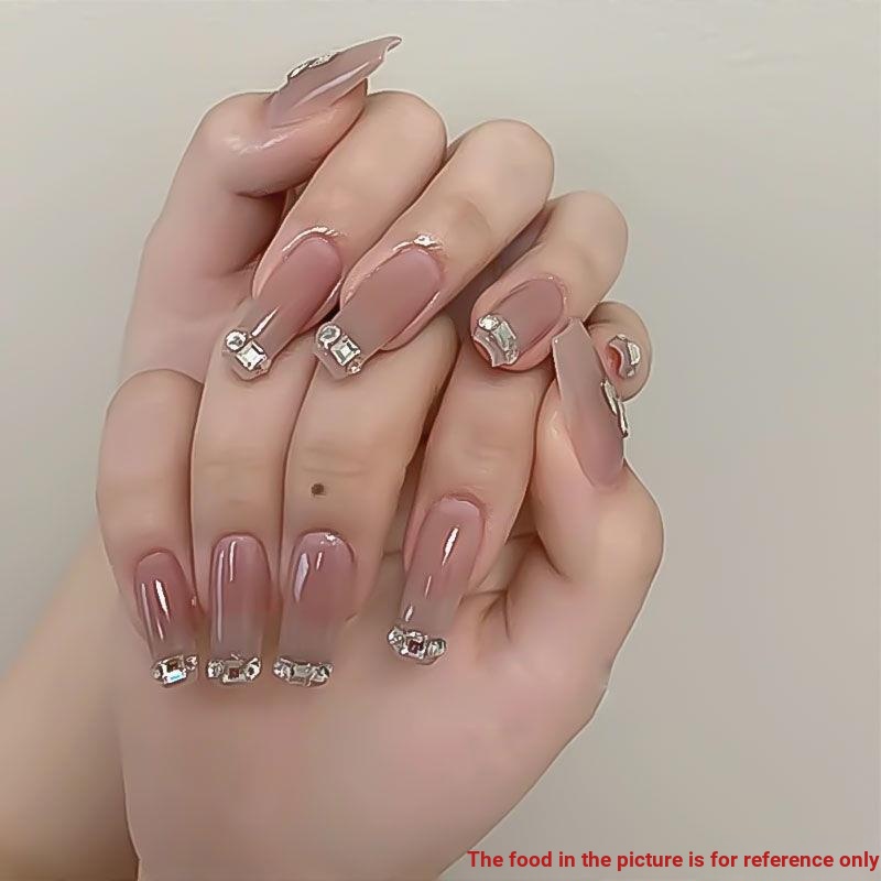 ◄♣✈Bộ 100 Hạt Kim Cương Nhỏ Hình Vuông Lấp Lánh Dùng Trang Trí Móng Tay Chất Lượng Cao