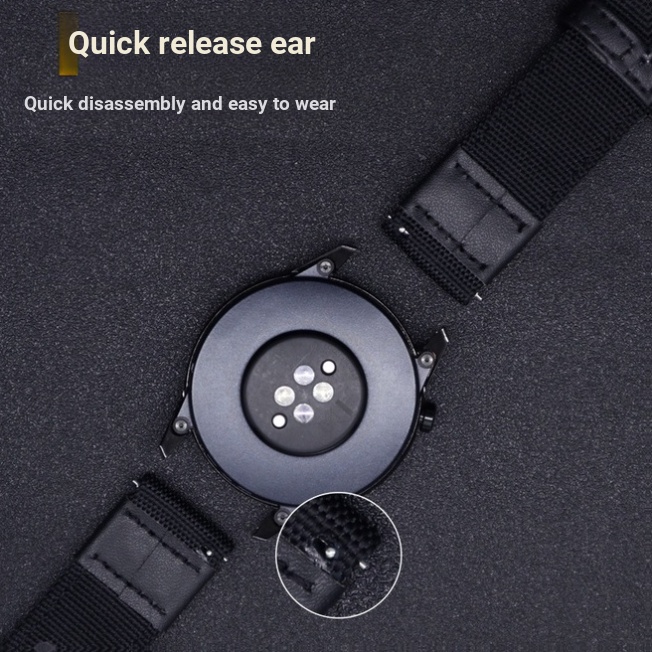 Dây Đeo Bằng Da nylon 22mm Cho Đồng Hồ huawei gt3 46mm / gt2 46mm / pro / gt2e / watch3pro honor magic2 46mm / gs pro