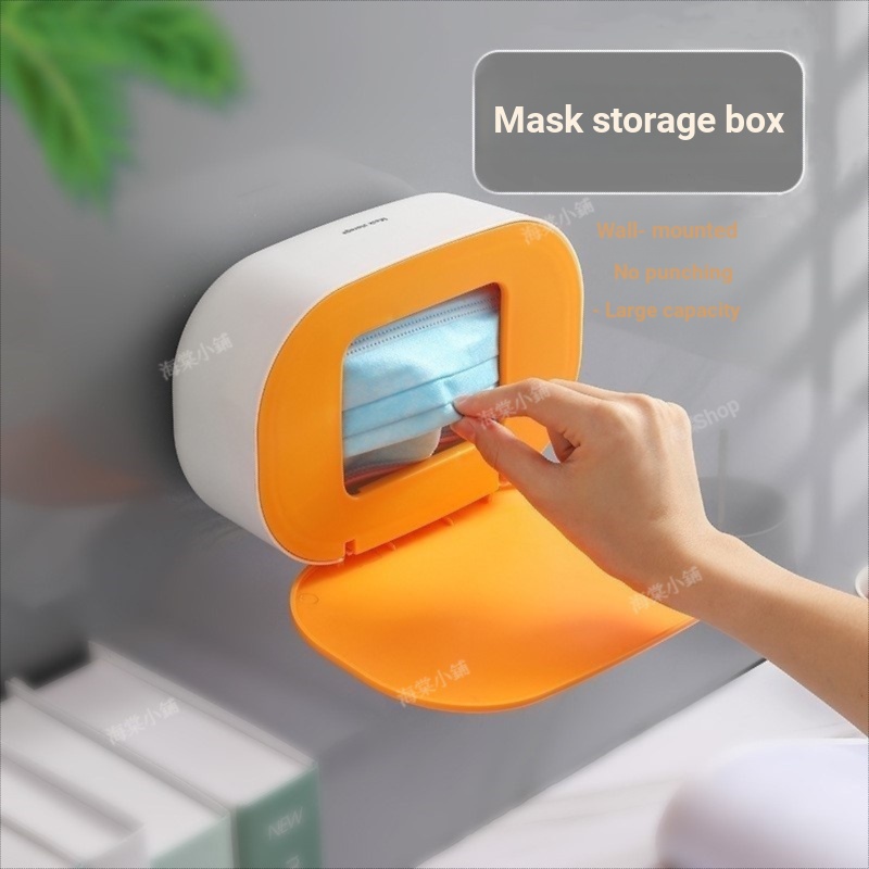 Hộp Đựng Khẩu Trang Thông Minh Gắn Tường Chống Bụi Bẩn Đa Năng