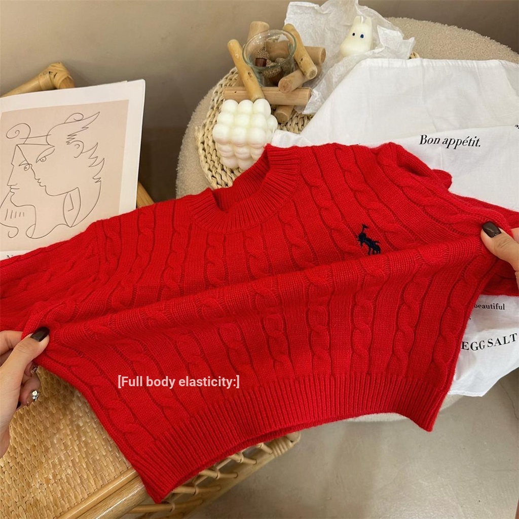 ❤Áo Sweater Dệt Kim Dày Dặn Thời Trang Năm Mới Phong Cách Hàn Quốc Cho Bé Trai Và Gái