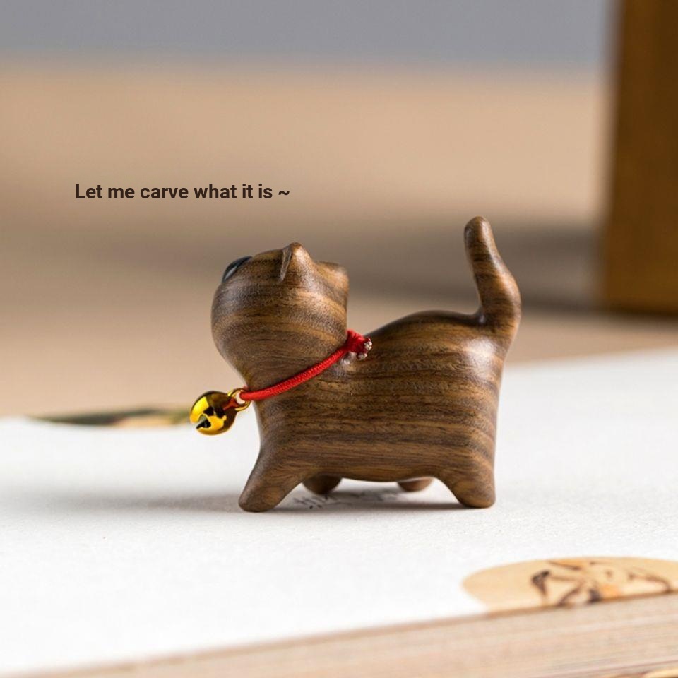 Móc Điện Thoại / Chìa Khóa Bằng Gỗ Đàn Hương Hình Mèo Totoro diy