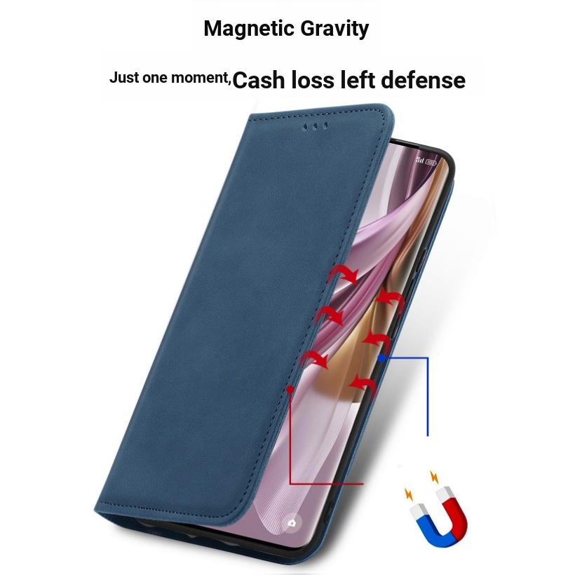 Phù Hợp Bao Da Điện Thoại Từ Tính Màu Trơn Cho realme11 realme10 realme gt neo 3 realme8 realme7 realme-gt 5g Ốp