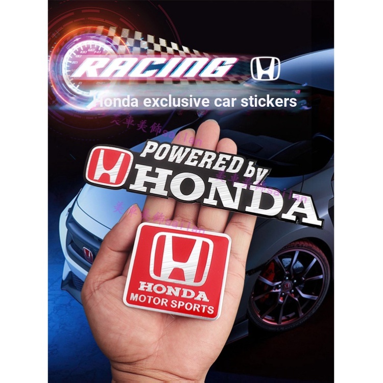 Logo Dán Trang Trí Xe Hơi honda civic accord crv unlimited mugen Bằng Kim Loại