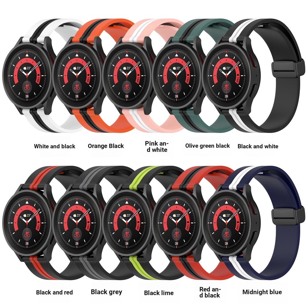 Phù Hợp Dây Đeo Silicon Hai Màu Có Khóa Cài Nam Châm Cho huawei watch gt3 / gt2 46mm / gt2 pro / watch3 pro / gt2e glory magic2 / gs3 / gs pro sports 22mm