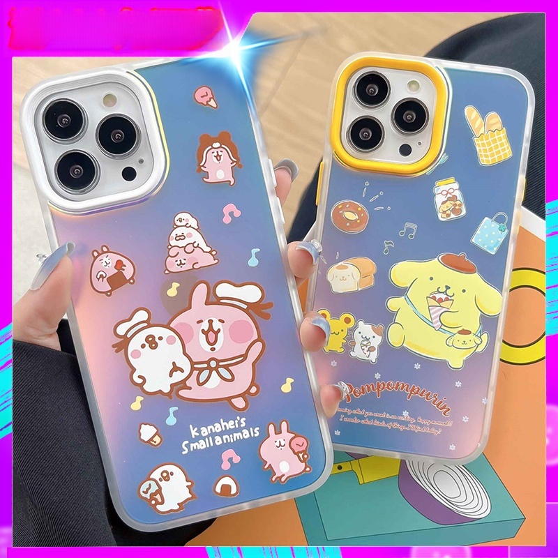 Ốp Điện Thoại Màu laser In Họa Tiết Hoạt Hình Chó kanahei Cho iphone 15 11 12 13 14 pro max i11 14 plus i14