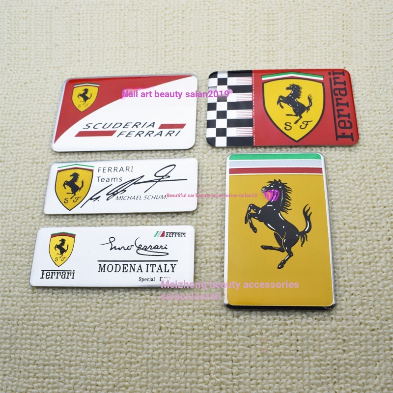 Phù Hợp Nhãn Dán Trang Trí Xe Hơi ferrari Bằng Kim Loại Nhôm Mỏng