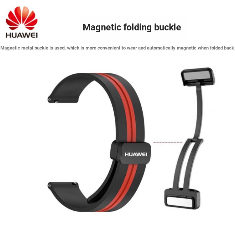 Phù Hợp Dây Đeo Silicon Hai Màu Có Khóa Cài Nam Châm Cho huawei watch gt3 / gt2 46mm / gt2 pro / watch3 pro / gt2e glory magic2 / gs3 / gs pro sports 22mm