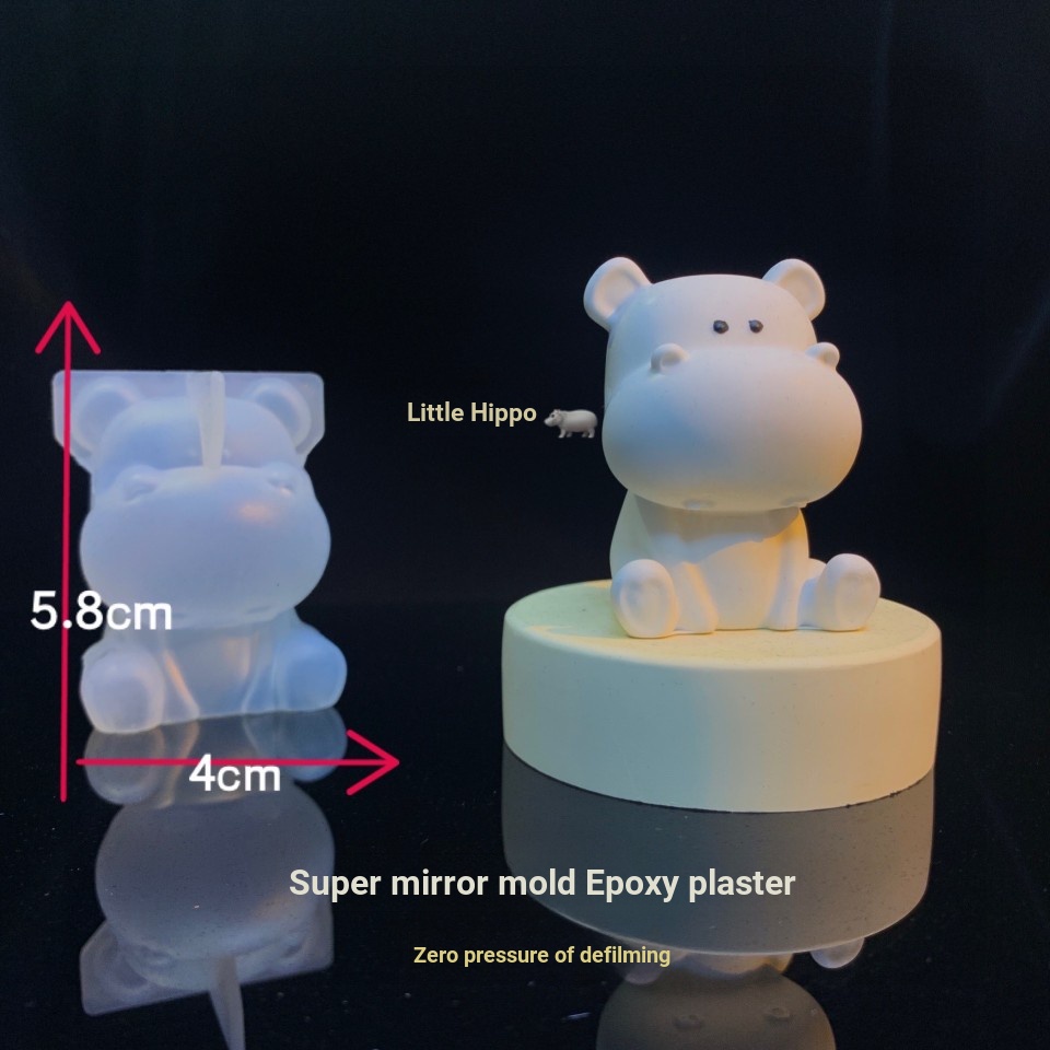 Hoạt Hình Khuôn Nhựa epoxy Hình Gấu pooh / Hà Mã / Chó Bull / Sư Tử Dễ Thương