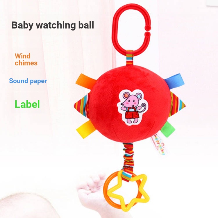 Quả Bóng Vải Mềm Màu Đỏ Dành Cho Bé Sơ Sinh 0-3 Tháng Tuổi