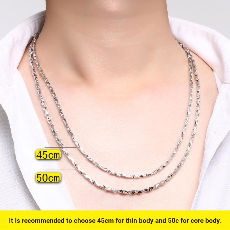 ▪Dây Chuyền Mạ Bạc 999 Thời Trang Cho Nam # 1