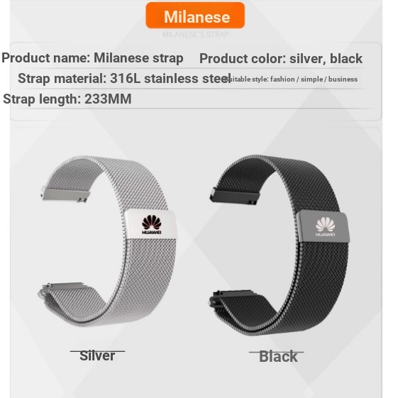 Vòng Đeo Tay Từ Tính Bằng Kim Loại 22mm Cho huawei watch3 / watch3 / 4 pro / gt2 46mm / gt3 / gt4 46mm / gt2 / 3 pro / gt2e / gt / Forerunner / buds honor magic2