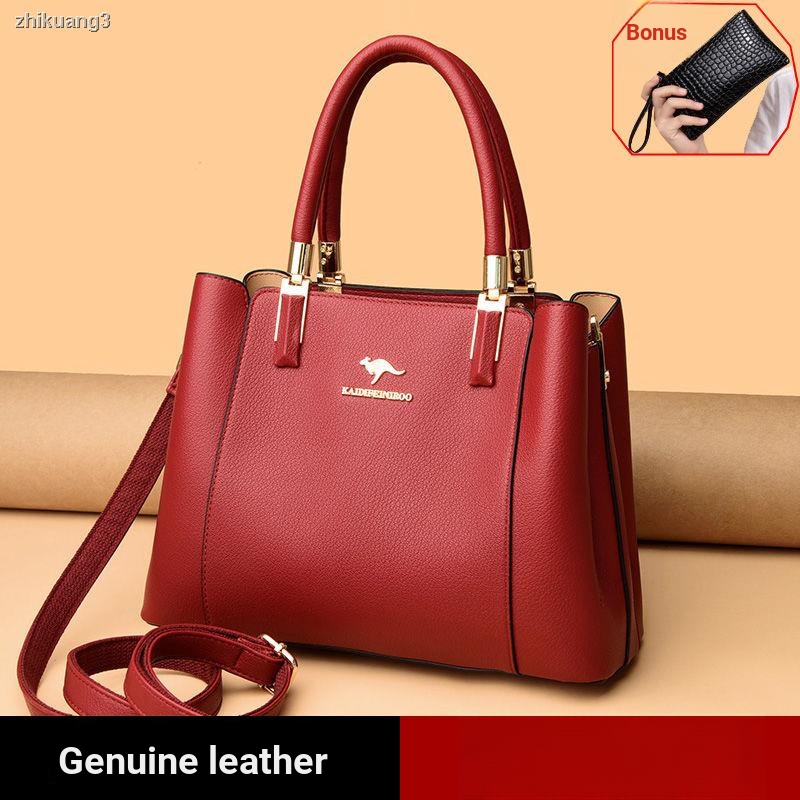 Túi Xách Da Bò Thật Thiết Kế Đơn Giản Thời Trang 2023 Cho Nữ Trung Niên