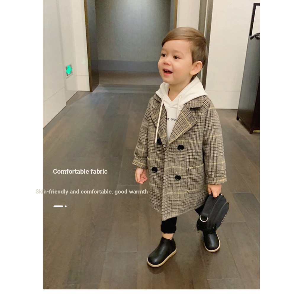 ❤Áo Khoác Len Thu Đông Tay Dài Phong Cách Mới Năm 2021 Cho Bé Trai