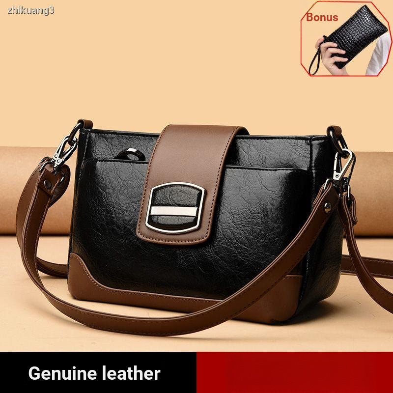 Túi Đeo Vai Bằng Da Thật Phong Cách retro Thời Trang 2023In Dành Cho Nữ Trung Niên