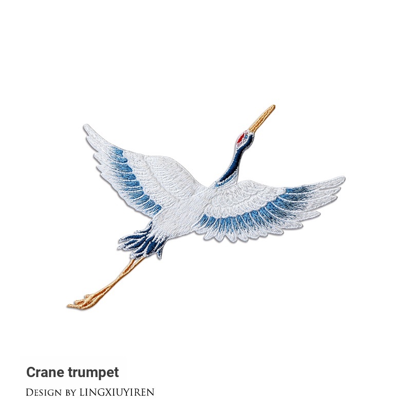 Miếng Dán Chính Hãng Thêu Họa Tiết Phong Cách Trung Hoa Không Keo Hai Hình Dạng Dùng Để Trang Trí Quần Áo