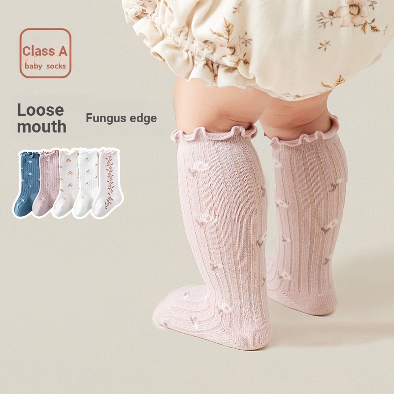 Vớ Công Chúa Bằng cotton Mỏng Không Xương Phối Ren Cho Bé Gái Sơ Sinh