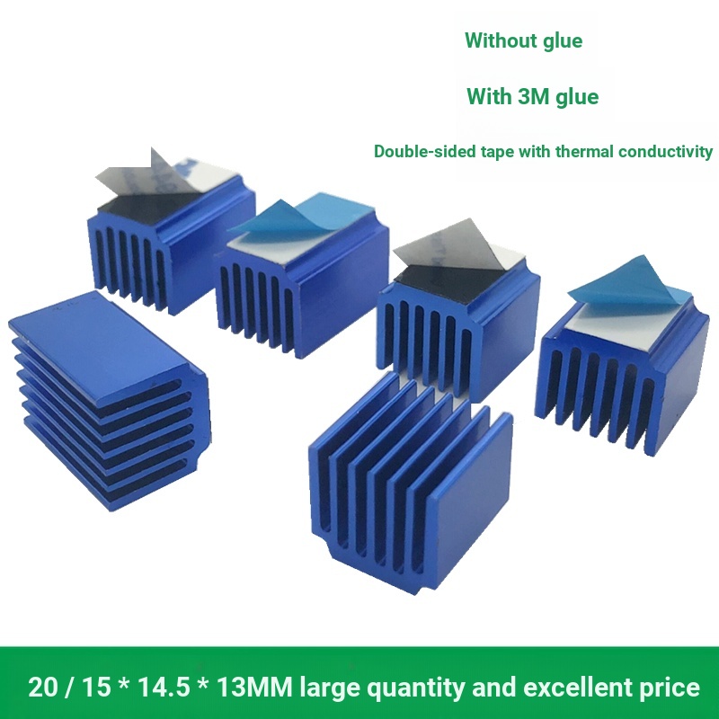Bộ 5 Khối Tản Nhiệt Bằng Nhôm 15 * 14.5 * 13mm / 20 * 14.5 * 13mm