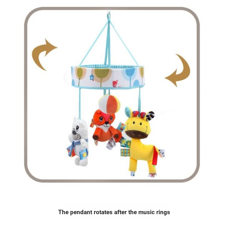 Chuông Xoay Bằng Vải Phát Nhạc Treo Giường Ngủ Cho Bé