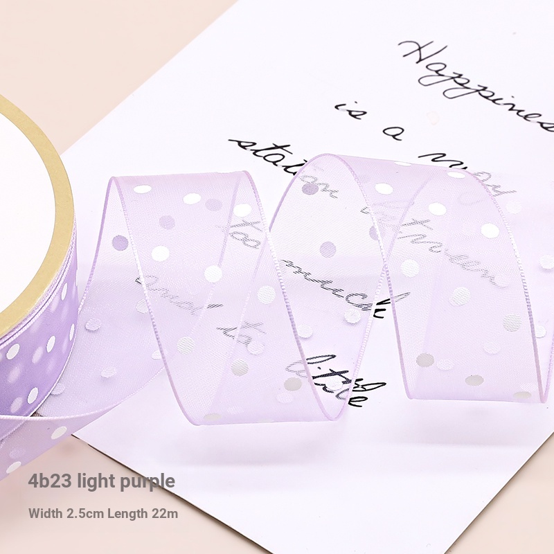 Cuộn Dây Ruy Băng Hoa Tím Trang Trí Hộp Quà Xinh Xắn