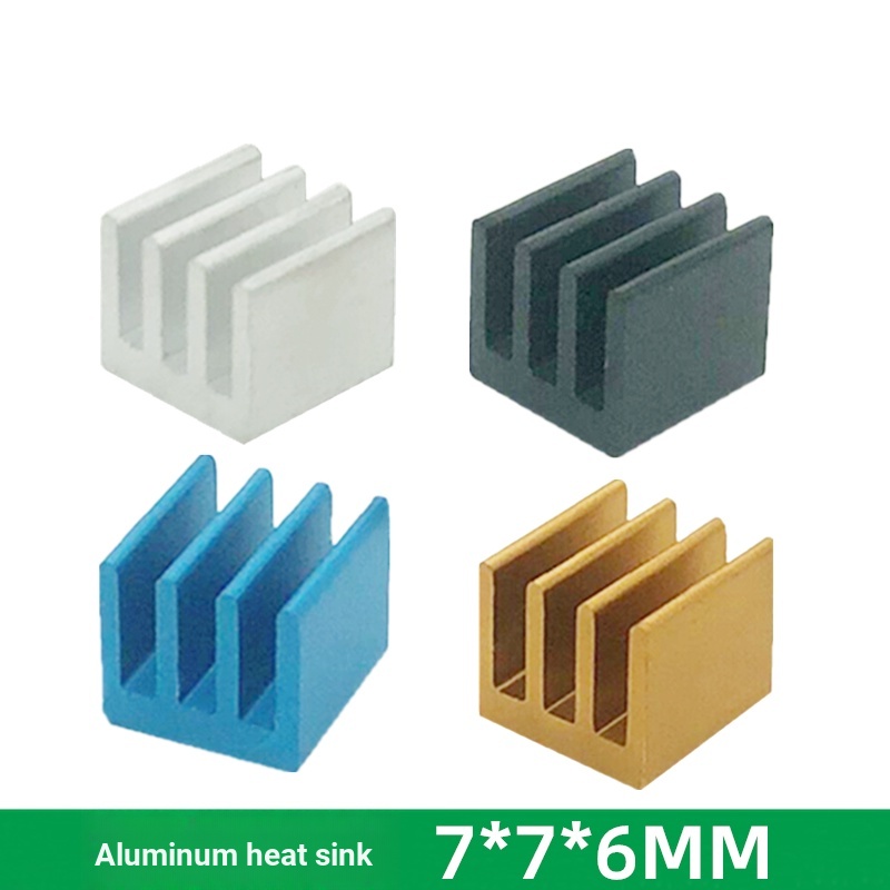 Set 10 Khối Tản Nhiệt Bằng Nhôm Kích Thước 7 * 7 * 6MM Chuyên Dụng