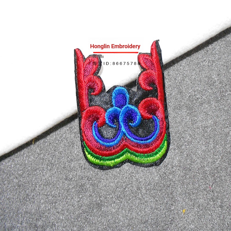 Miếng Vá Ủi Quần Áo Thêu Hình Đám Mây Phong Cách Dân Tộc honglin