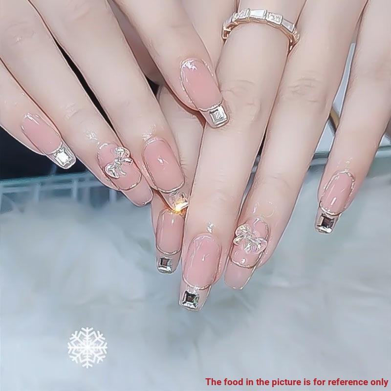 ◄♣✈Bộ 100 Hạt Kim Cương Nhỏ Hình Vuông Lấp Lánh Dùng Trang Trí Móng Tay Chất Lượng Cao