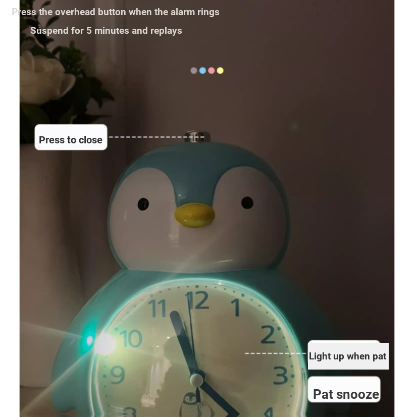 Đồng Hồ Báo Thức Hình Chim Cánh Cụt Hoạt Hình dreary668 2021