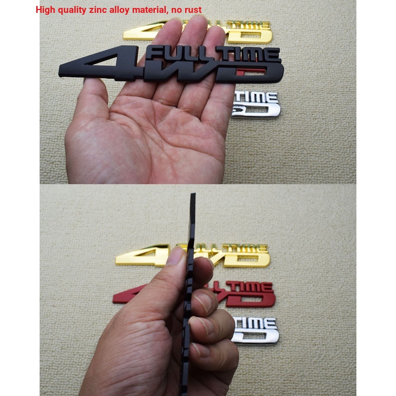 Miếng Dán Trang Trí Xe Hơi Địa Hình Bốn Bánh Bằng Kim Loại Dày 4wd Tiêu Chuẩn Bốn Bánh Họa Tiết Lưới