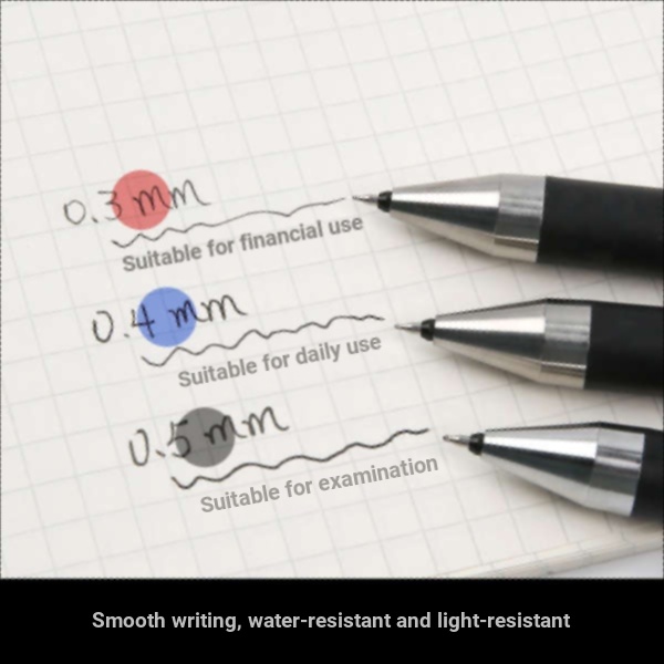 Bút Bi Nước Mực Đen Ngòi 0.3 / 0.4 / 0.5