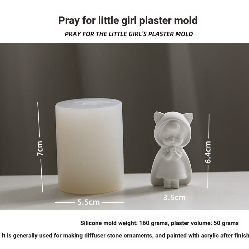 Khuôn Silicon Làm Sô Cô La / Khuếch Tán Hương Thơm Hình Bé Gái Hoạt Hình