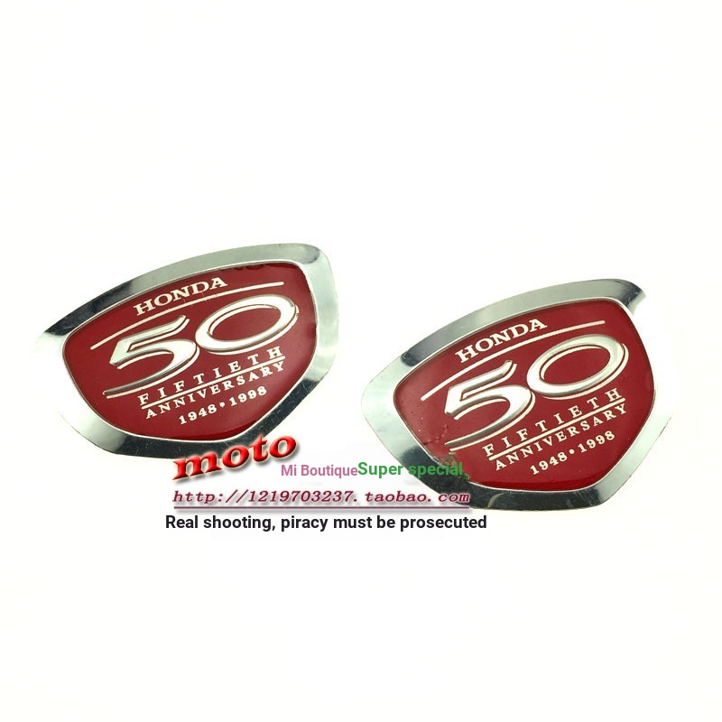 Miếng Dán Trang Trí Mạ Điện In logo moto dio af52 phase / Rùa / Vuông Kỉ Niệm 50 Năm