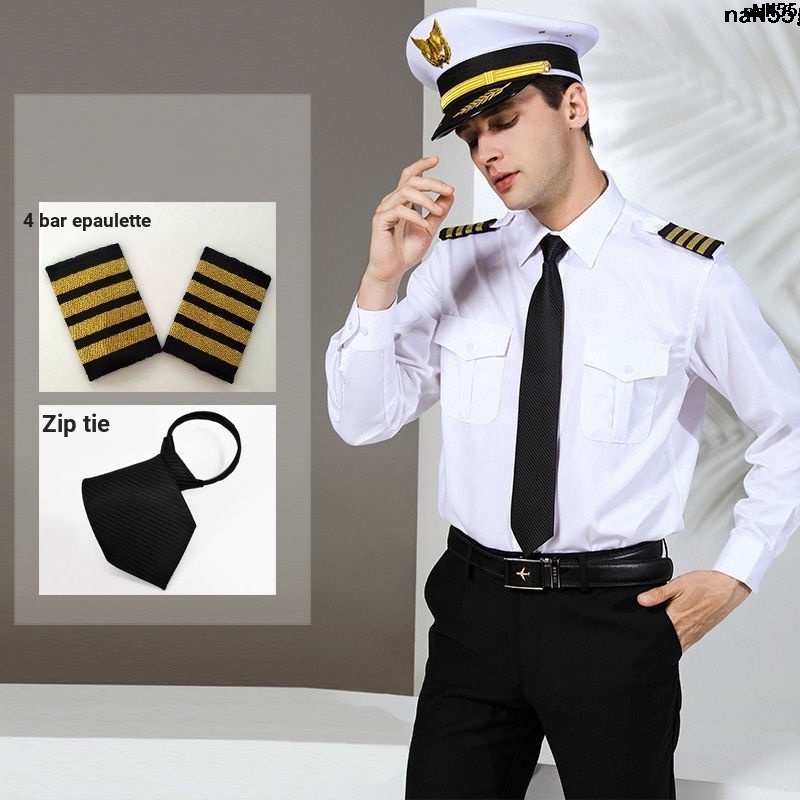 Áo Đồng Phục Phi Công% Hàng Không Ngắn Tay Cho Nam