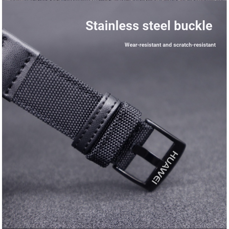 Dây Đeo Bằng Da nylon 22mm Cho Đồng Hồ huawei gt3 46mm / gt2 46mm / pro / gt2e / watch3pro honor magic2 46mm / gs pro
