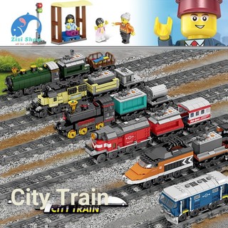 [Zizishow] Khối xây dựng xe lửa phong cách Lego Bộ nguồn Mô hình xe lửa đường sắt thành phố Đường ray lắp ráp điện Đường ray xe lửa Tương thích Đồ chơi khối xây dựng Lego / Lego
