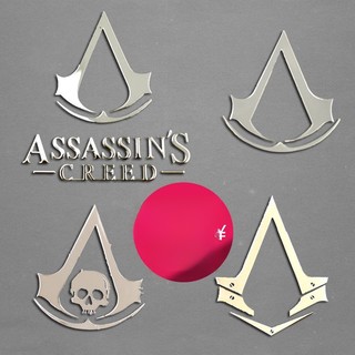 2024 Assassin 's Creed Assassin 's Creed LOGO LOGO Nhãn dán kim loại Điện thoại di động Máy tính xách tay Vỏ máy tính Miếng dán