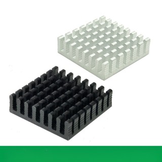 9801 > [Tản Nhiệt] Khối Tản Nhiệt Nhôm Tản Nhiệt Có Rãnh Đen Bạc 28 * 28 * 8MM (4 Chiếc)